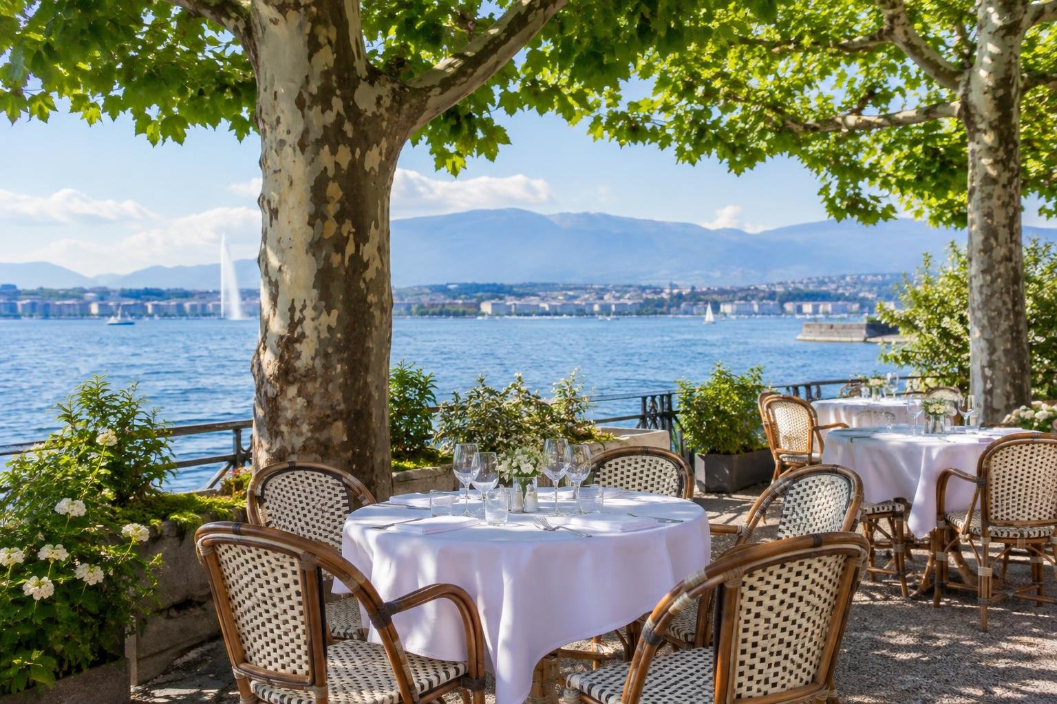 Terrace by the lake